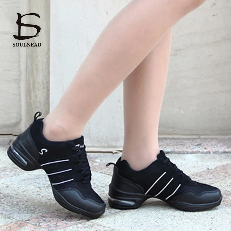 Женские кроссовки для джазовых танцев танцевальная обувь с резиновой подошвой