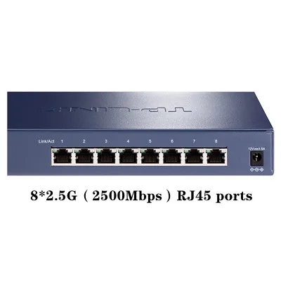 Сетевой коммутатор Tp link 2 5 гигабитный 5g ethernet 8 портовый 2500 Мбит/с RJ45 TL SH1008 ГБ Plug and