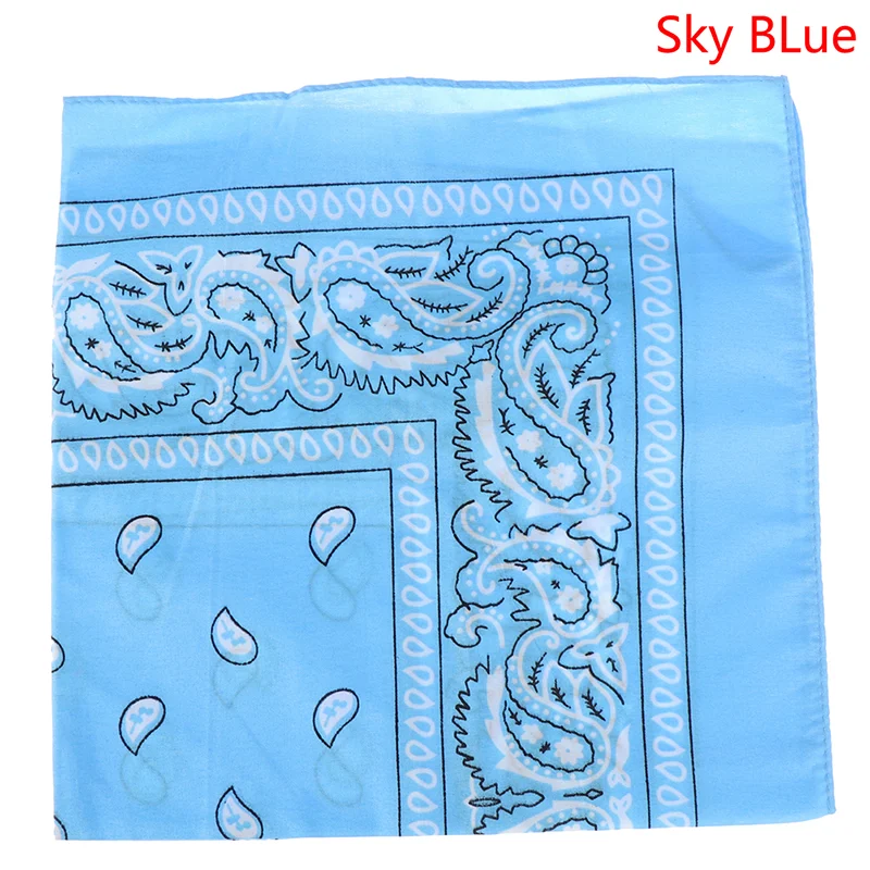 

Women Men Retro Hip Hop Cotton Biker Dance Paisley Bandana Hair Headband Wrap Unisex Cotton Headband