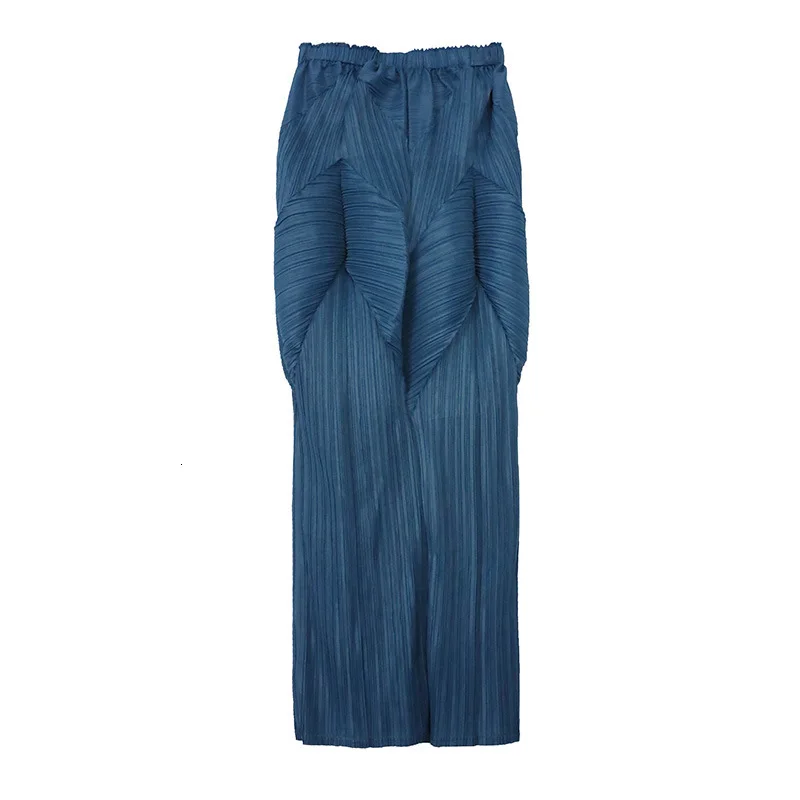 Женские широкие брюки LANMREM свободные однотонные с высокой талией плиссированные