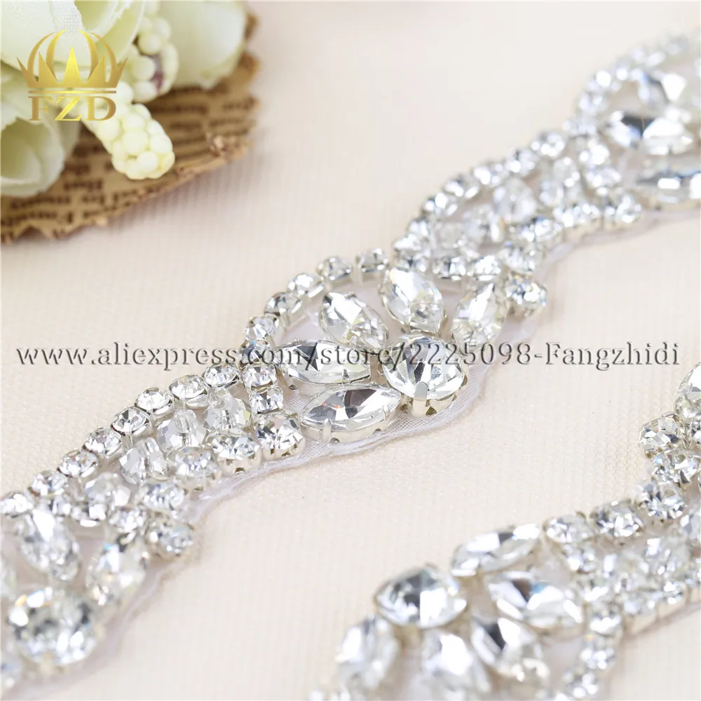 (1 ярд) ручная работа Горячая фиксация пришить на розовое золото бисером кристалл