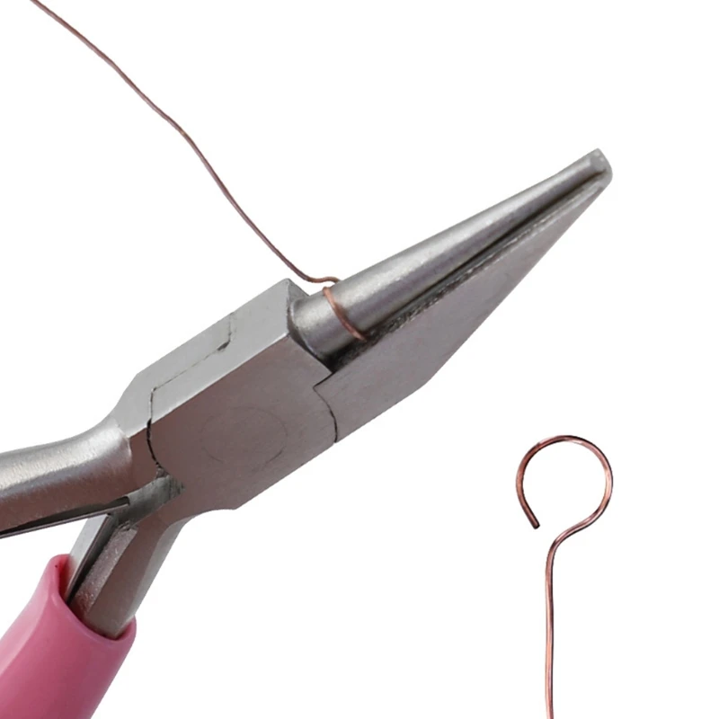 

Practical Looping Forming Plier Mini Carbon Steel 1 Set DIY Jewelry Tool 5 Inch Half Round Nose Pliers Concave Plier