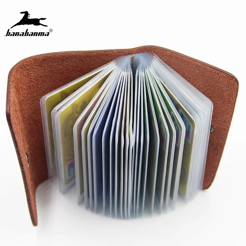 

Casual credit card bag Unisex Business Women hasp Credit Card Case ID Bag For Men Clutch Organizer Wallet With 26 Card slot 2020