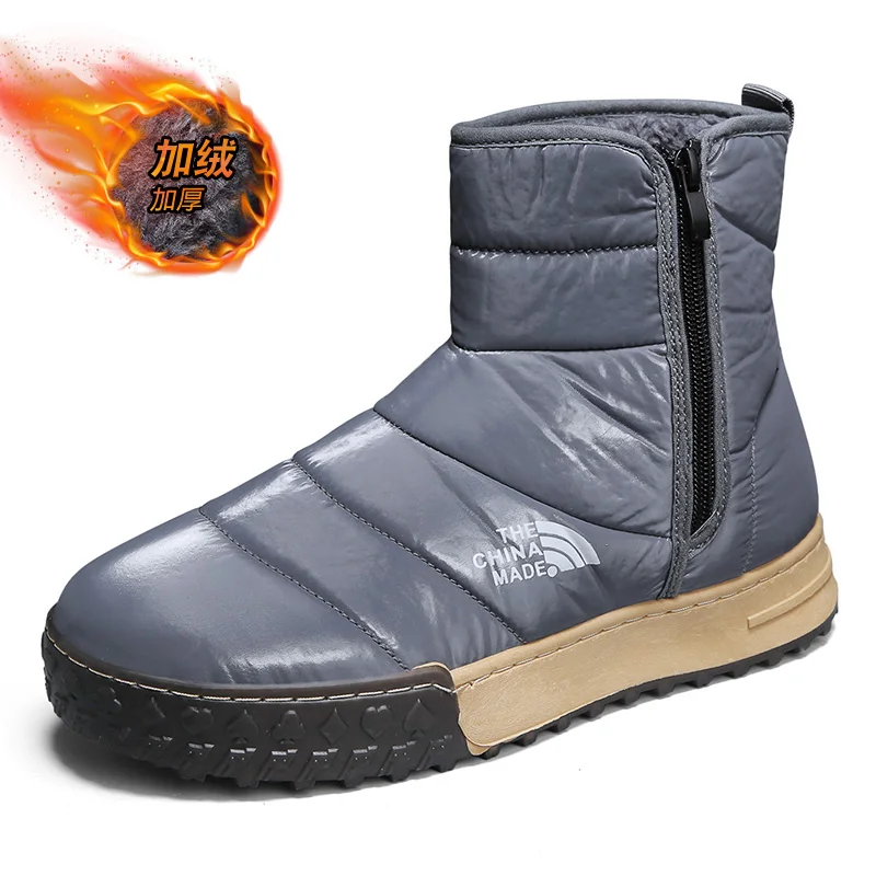 

Мужские зимние ботинки на молнии, с мехом, размеры 39-44