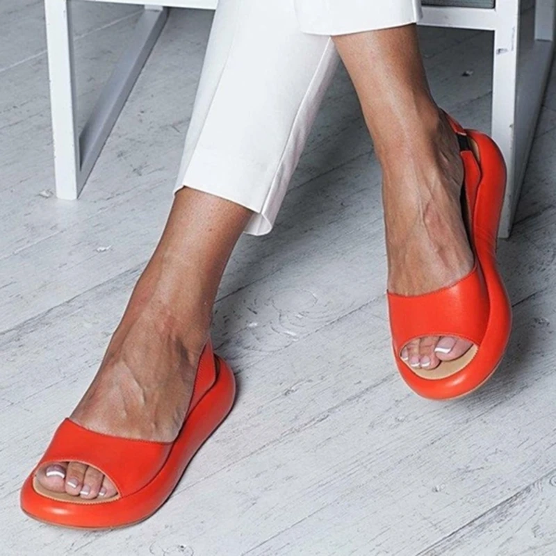 

New 2020 Candy Color Women Sandals Flip Flops Summer Rome Slip-On Breathable Non-Slip Shoes Woman Slides Solid Casual Female