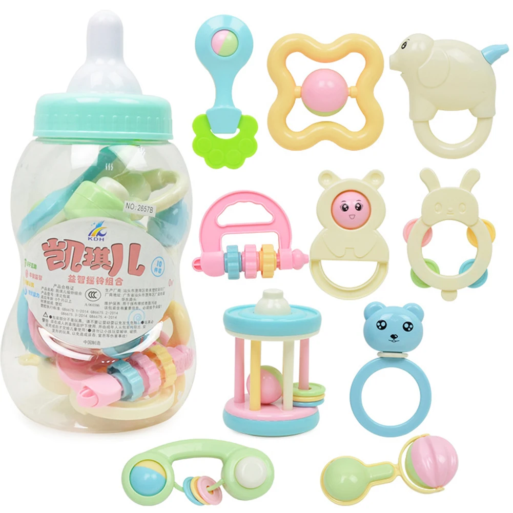 

1Set Infant Silicone Baby Teether Rattle Toys Teething Toy for Newborn Baby Oral Care Infant Newborn Educational Toys