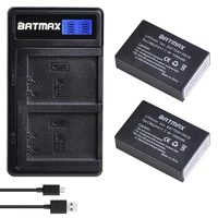 batmax 2pcs lp e17 lpe17 battery new lcd dual usb charger for canon eos m3 m5 m6 750d 760d t6i t6s 800d 8000d kiss x8i