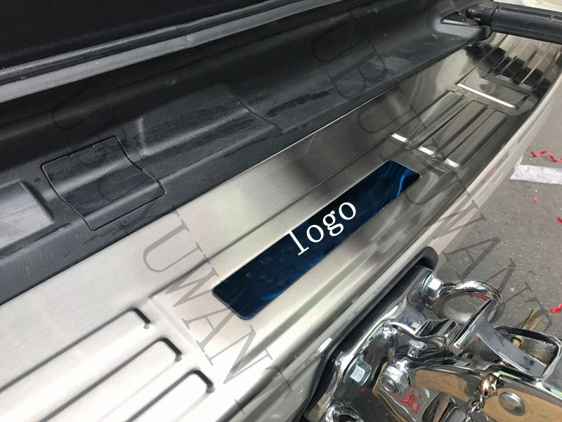 Для Toyota LAND CRUISER PRADO задний багажник дверной порог с защитой от ударов царапать обшивку из нержавеющей стали автомобильные аксессуары для оформления