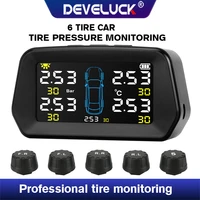 tpms for 5 alarm tires pressure sensor monitoring system usb solar power auto security pressure control spare wheel 0 8bar led