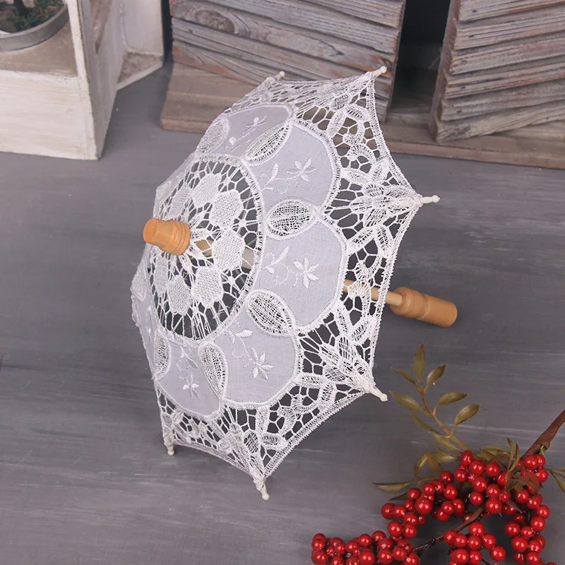 Фон для фотосъемки новорожденных Don &amp Judy Белый Мини кружевной зонт детской