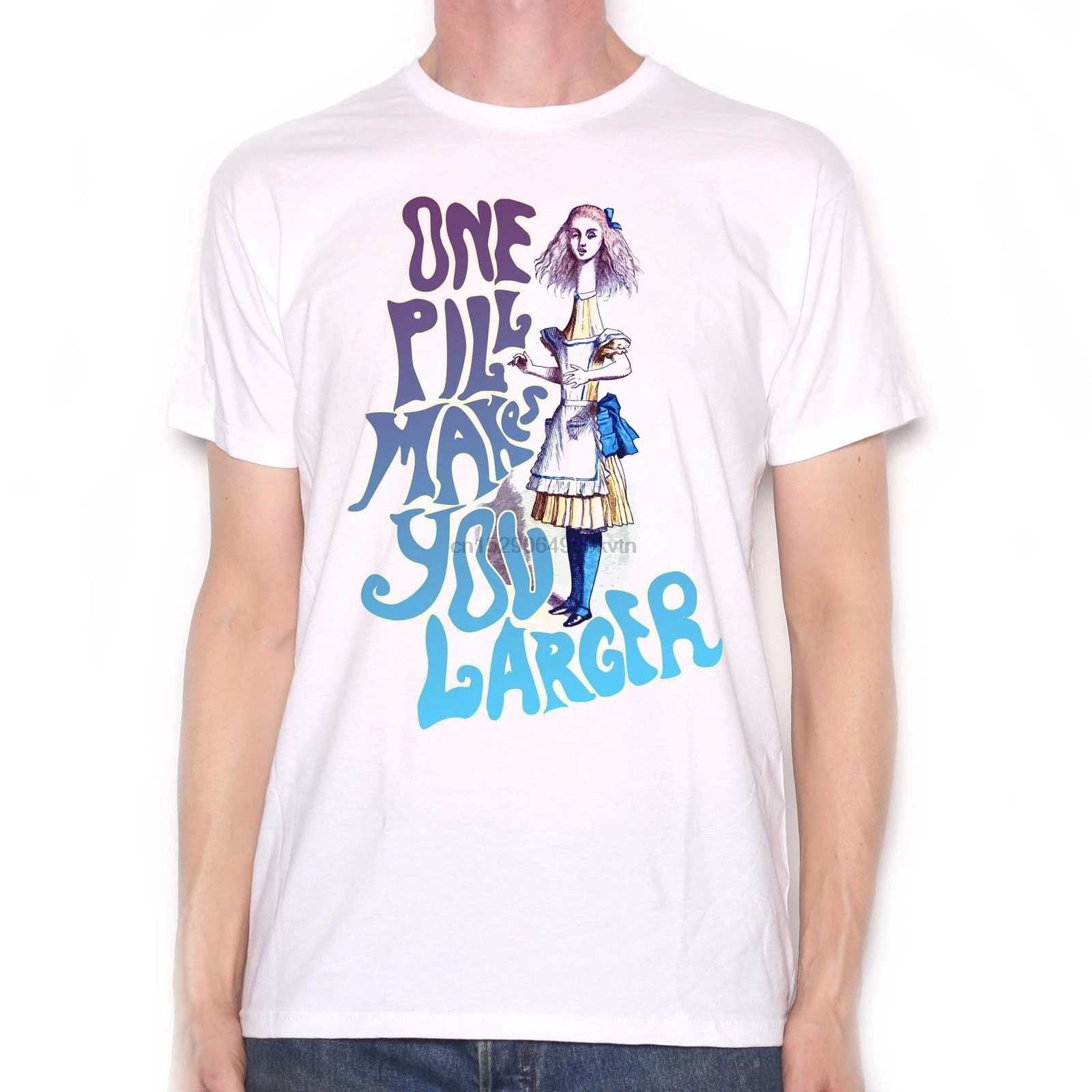 Одна таблетка сделает вас более футболка Алиса в стране чудес ясновидец Jefferson