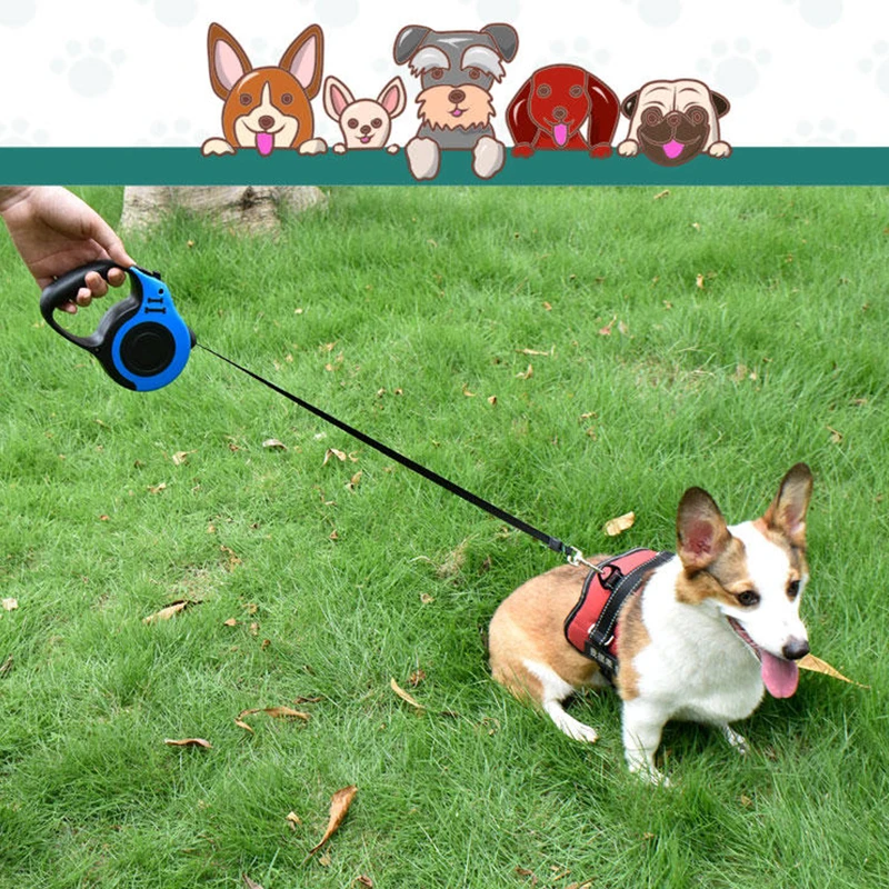 

3/5M Durable Pet Leash Automatic Retractable Nylon Cat Lead Extension Puppy Walking Running Lead Roulette For Dogs Pet Supplies