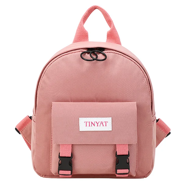 TINYAT мини-рюкзак, Женская Холщовая Сумка на плечо для девочек-подростков, Детский многофункциональный маленький рюкзак, Женский школьный рюкзак - Цвет: Pink Mini Backpack