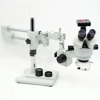 38mp hdmi camera 3 5x 90x microscope 5050 split simul focal microscope double boom stand trinocular microscope144led