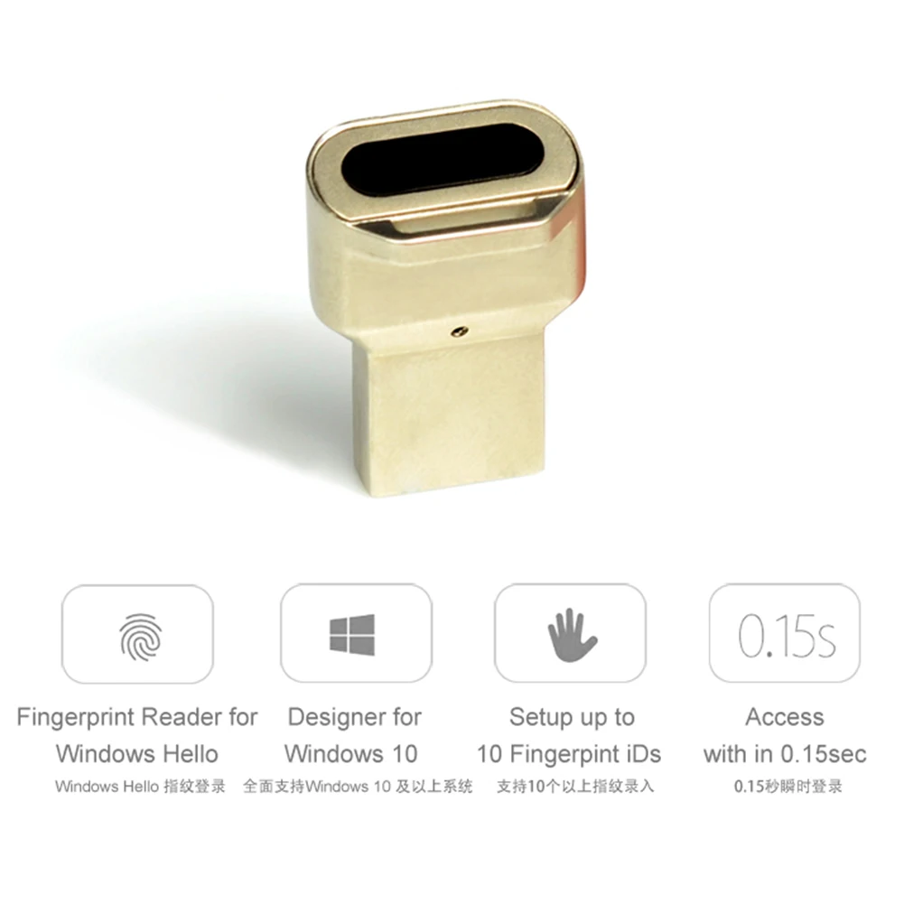 

Mini USB Fast 360 Degree Touch Recognition Device Security Fingerprint Reader Computer Accessories PC Laptop Key For Windows 10