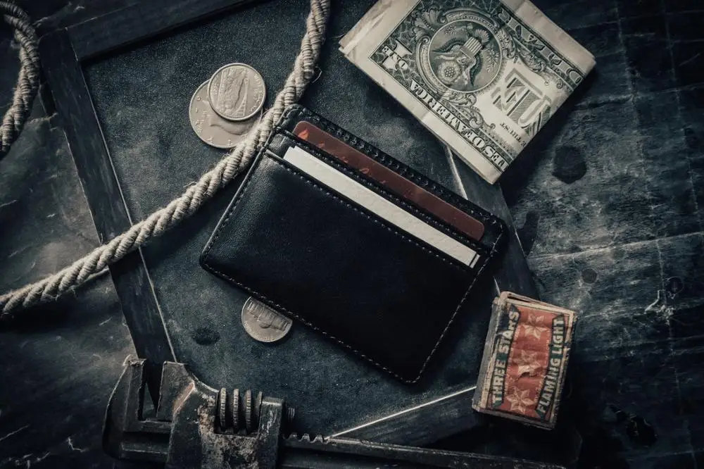 Бритвенный кошелек Ди Кристофер крупным планом Чудо Peek волшебный сцена