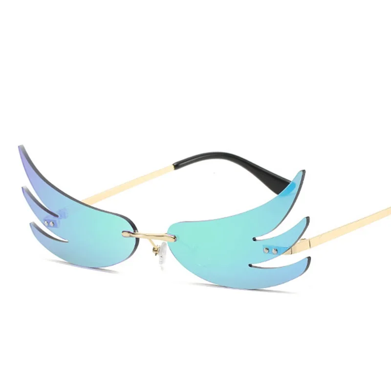 Новое поступление 2020 солнцезащитные очки кошачий глаз без оправы женские и