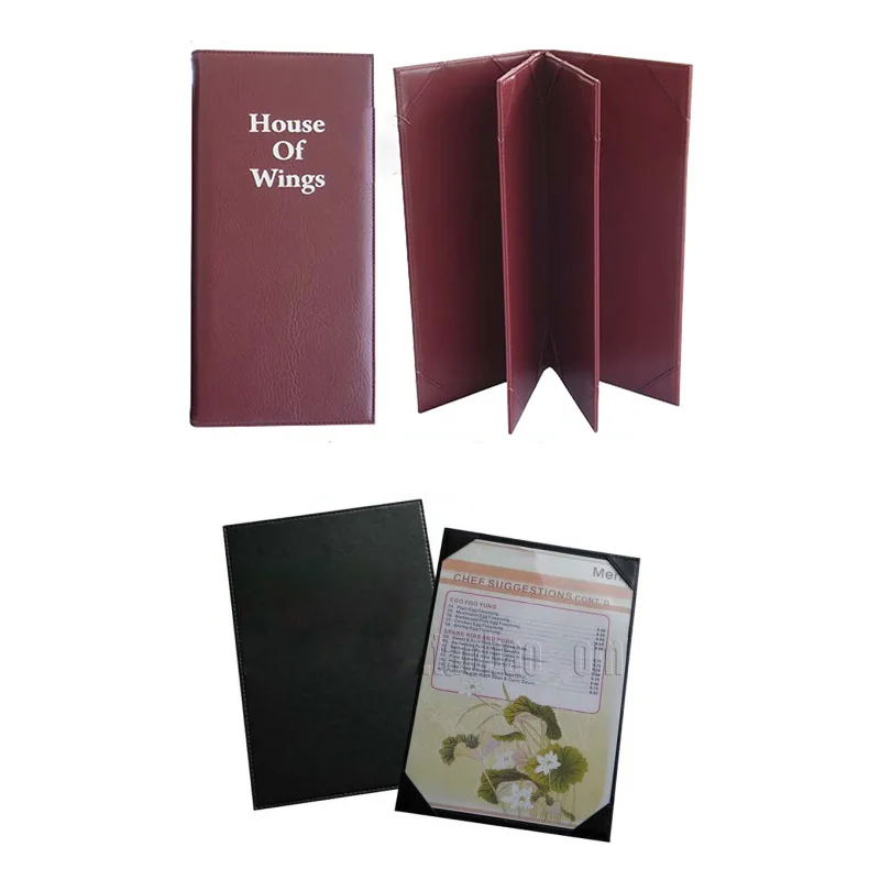 Папка с прайс-листами для ресторанов отелей баров вставок 11x28 см и A4 Панель меню |