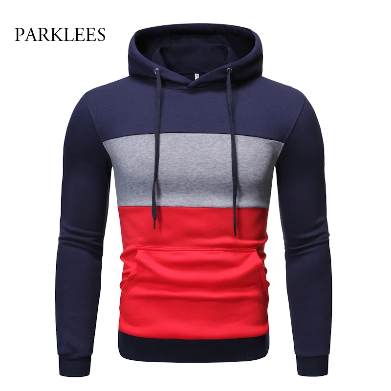 Хит цвет мужская толстовка с капюшоном осень 2019 новый спортивный костюм мужской