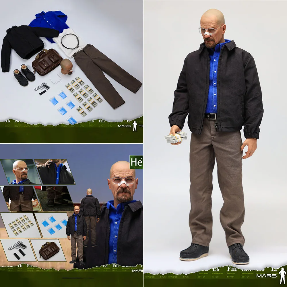 

_ MAT001 1/6, белая голова хайзенберга, набор одежды для лепки, игрушки Mars с 12 дюймовым MX02, фигурка тела, полный набор игрушек