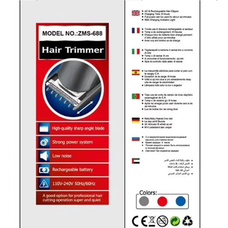 

110-240v Rechargeable Hair Trimmer Beard Trimer Men Hair Clipper Professional Electric Hair Cutting Machine Cordless Haircut