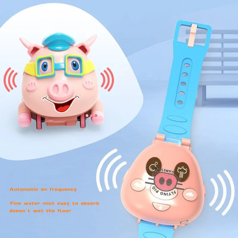 Creative Remote-controlled Toys for Children Cartoon Kids Watch Spray Bubble Web Celebrity Music Pig Educational Toy | Игрушки и хобби