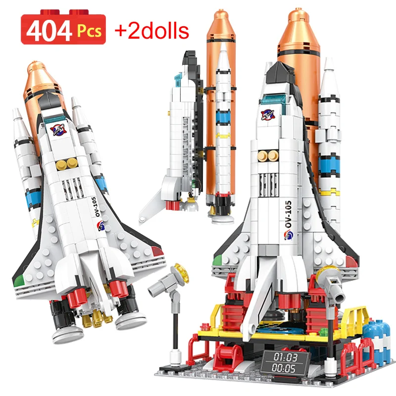 

Конструктор городской технический Космос аэрокосмический самолет спутник ракетная пусковая установка бустер фигурки Кирпичи игрушки для ...