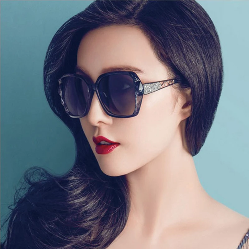 

2021 Oversized Sunglasses Women Luxury Brand Shades Sun Glasses Female Vintage Big Frame Sunglass Hollow Frame