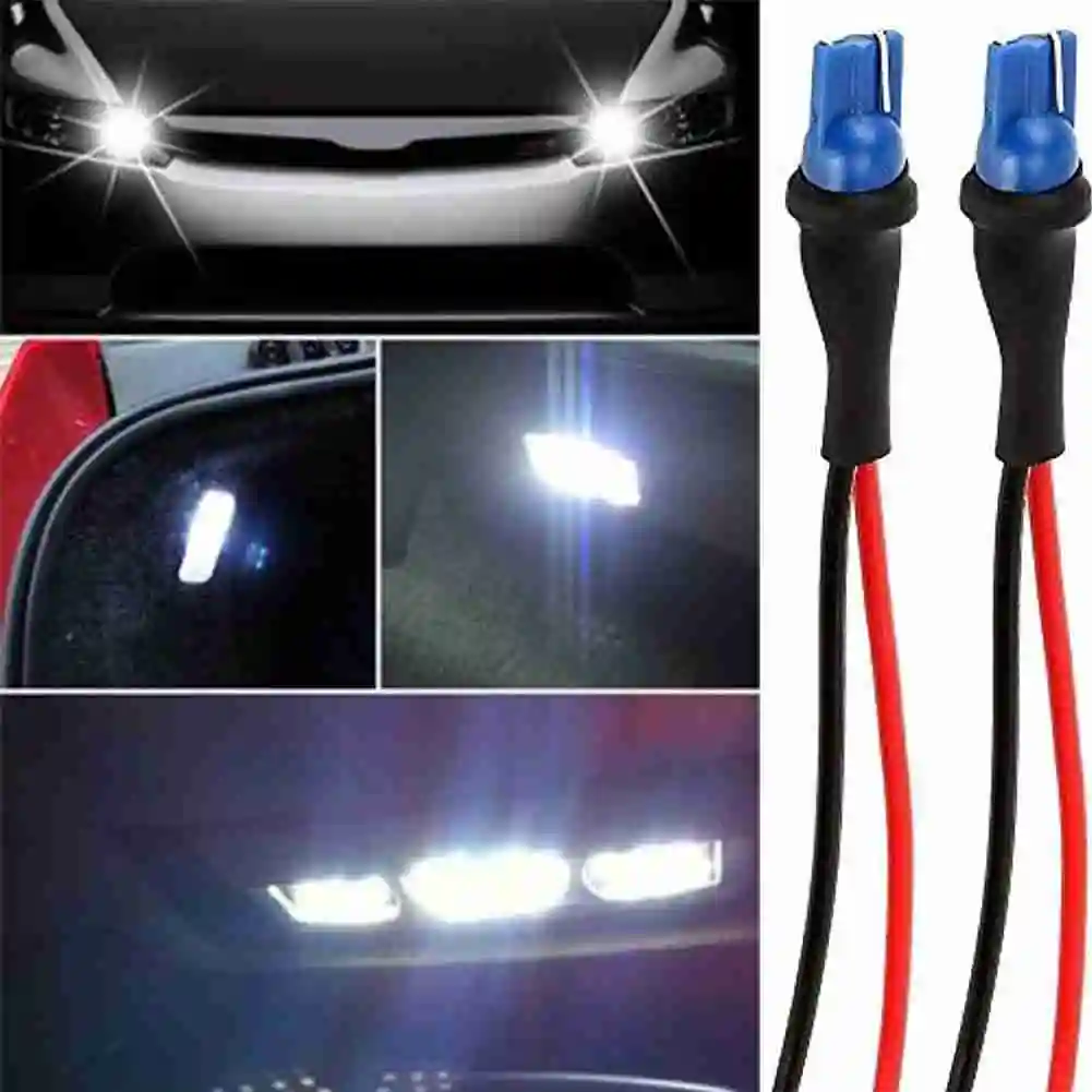 T10 Socket Holders Base W5W Car Headlight Assembly Male Plug Adapter Extended Wire Connector Universal Lamp Cable | Автомобили и
