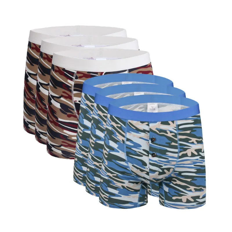 6 Pcs 1145 Mix A22 6 шт./лот, горячее предложение, новая мода, сексуальные Брендовые мужские длинные шорты-боксеры для мужчин, нижнее белье, Mr Underpant, Мужские дышащие боксеры размера плюс, 6XL - Цвет: 6 Pcs 1145 Mix A22