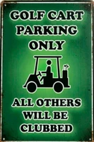 golf cart parking only tin metal sign man cave new