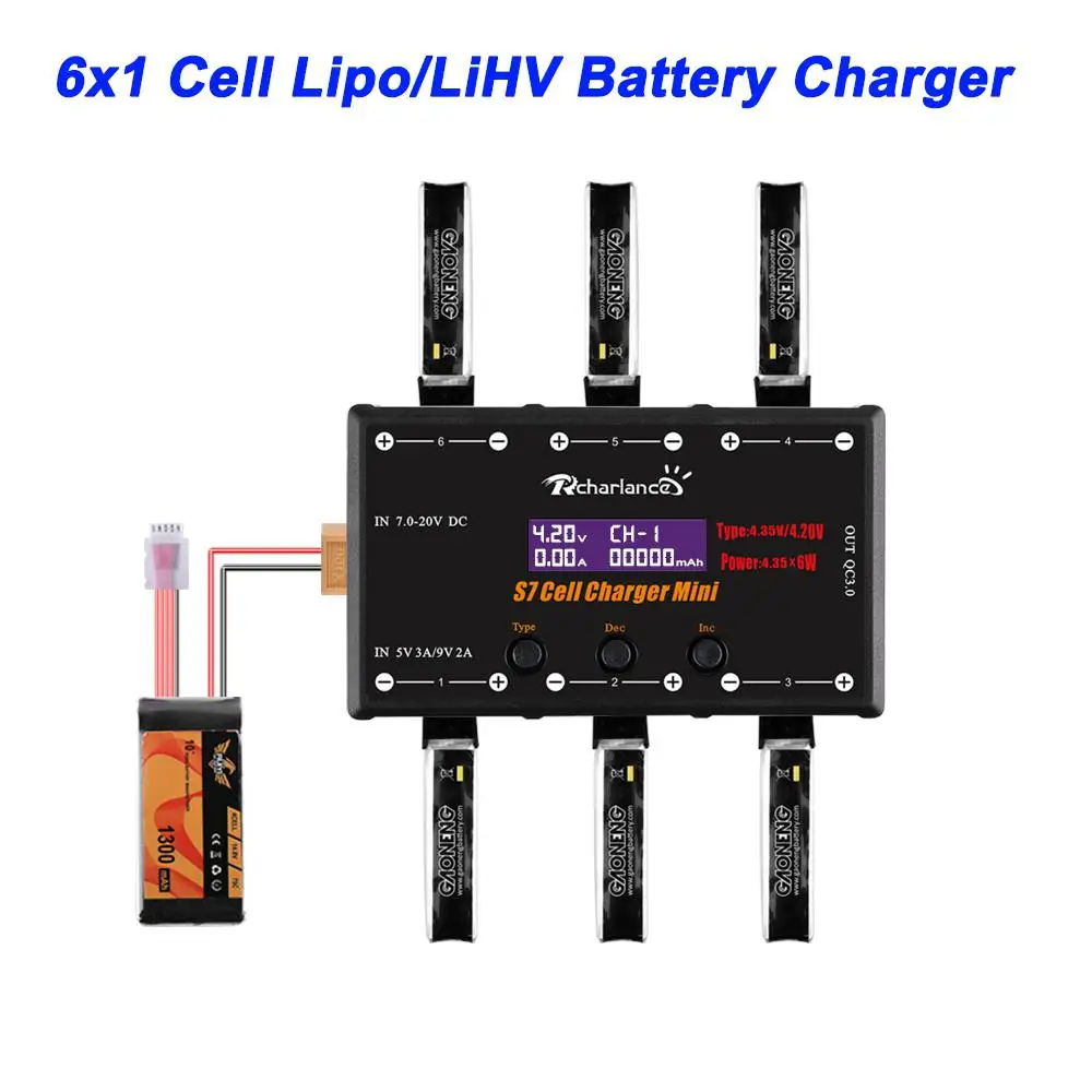 Зарядное устройство hobbylan S7 Mini 1S 6x4 35 Вт Lipo LiHv с MICRO MX mCPX|Детали и аксессуары| |