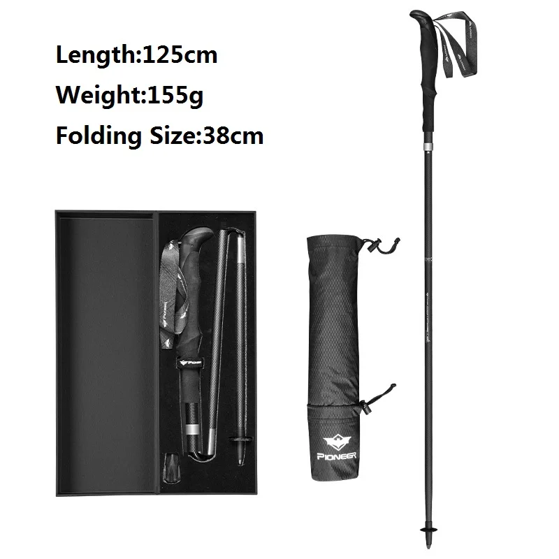 1 шт. портативная складная Трекинговая палка из углеродного волокна | Спорт и