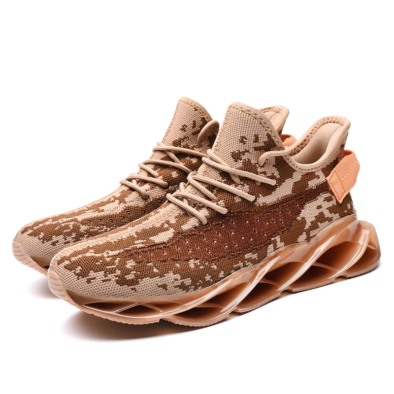 Mens Athletic Walking Running Shoes Blade Sneakers Mesh Training Sport Trail Running Shoes for Man Jogging Non Slip Tennis Shoe - Цвет: 2938-BingMaYong