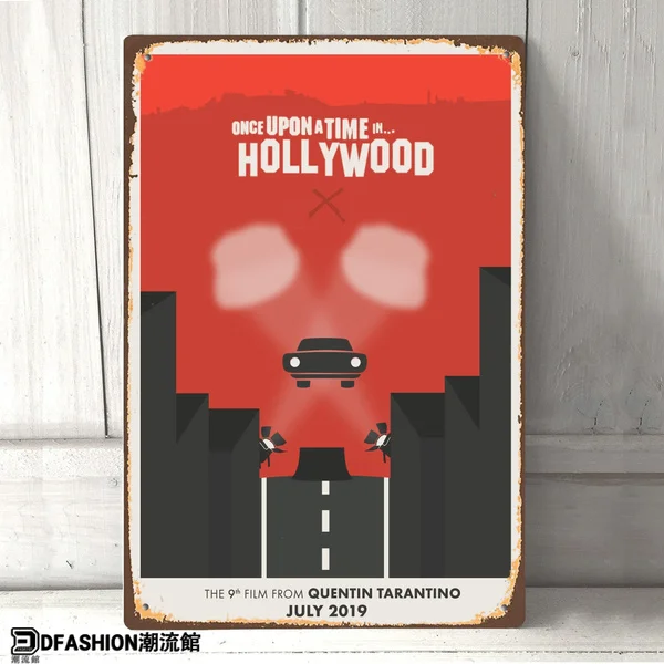 

Once Upon a Time in Hollywood Metal Tin Sign Metal Sign Pin Up Wall Decor Metal Decor Wall Poster Movie Poster(20cmx30cm)