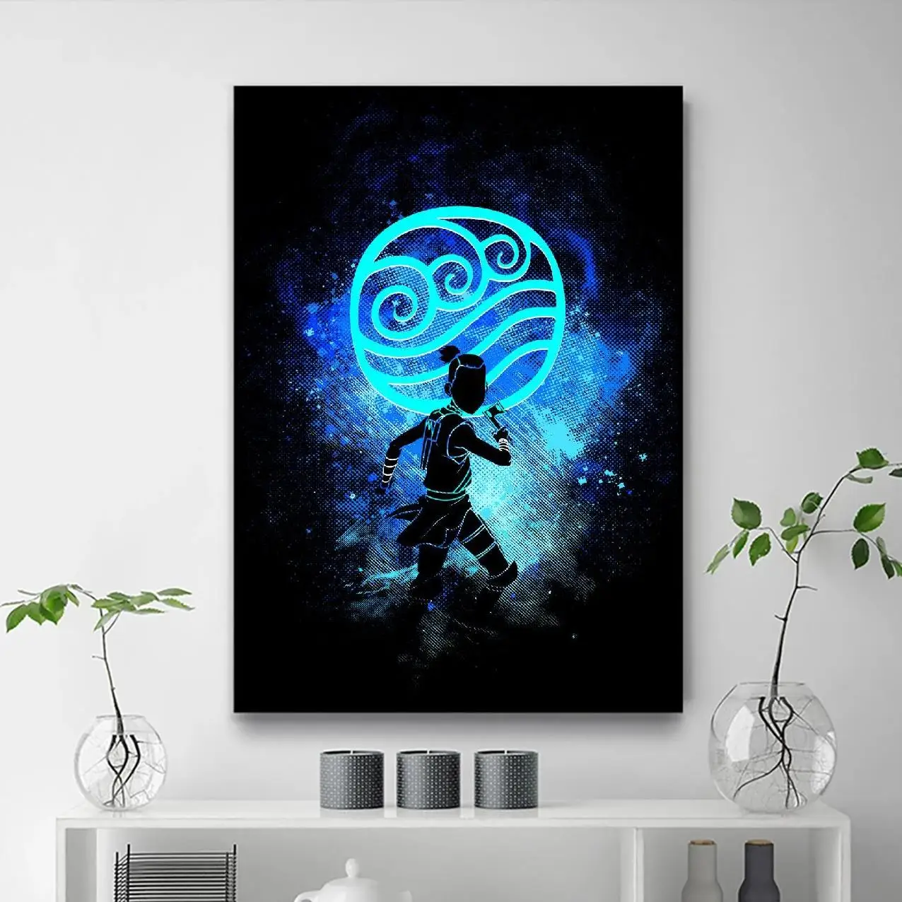 Плакат на холсте с изображением воина водяного племени домашний декор картина
