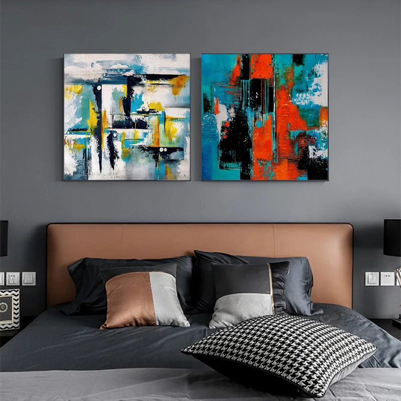 

Abstract Colorful Graffiti Oil Painting on Canvas Modern Nordic Wall Art Posters and Prints Pictures for Living Room Home Decor