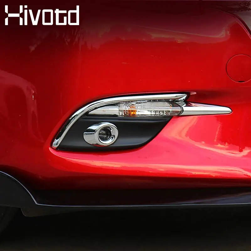Hivotd для Mazda 3 Axela аксессуар ABS хромированный передний задний противотуманный светильник декоративная полоска крышка рамка Отделка Внешний стиль автомобиля