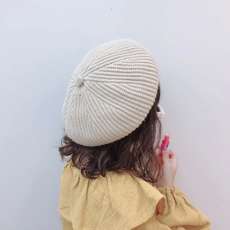 MAXSITI U Parenting wool Berets Fall Hats For Women 2021 Girl knitting Painter Cap  Princess Hat Retro pumpkin hat winter hat