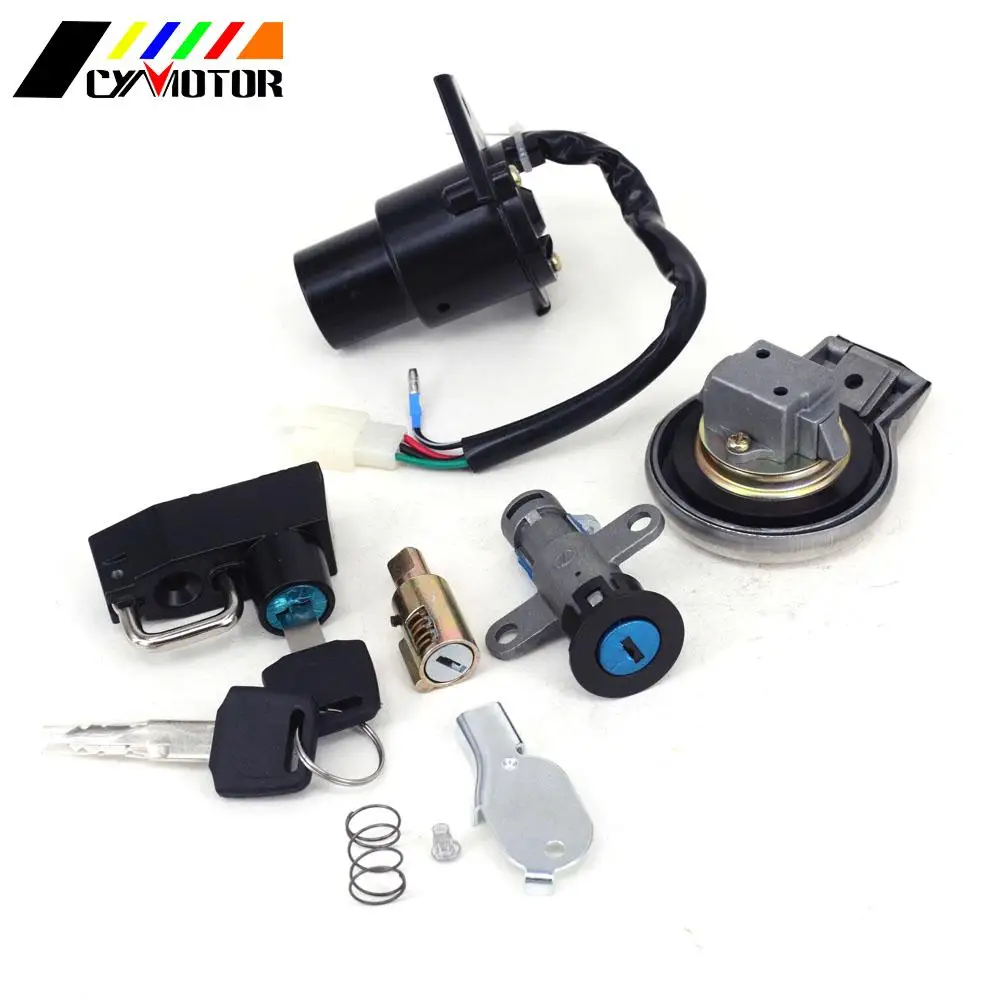 Мотоциклетный замок переключатель зажигания Замок рулевого сиденья Ключ
