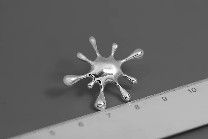 INATURE 925 пробы серебряные модные ювелирные изделия брызги воды брошь булавки для женщин подарок