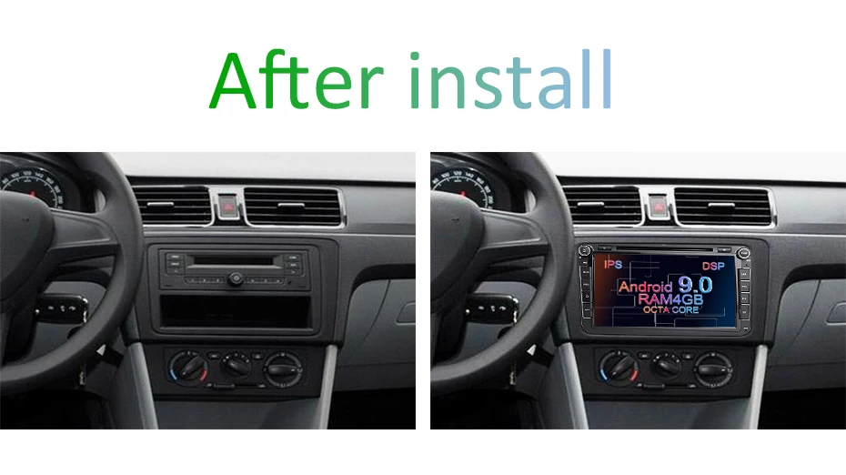 2 Din автомагнитола Android 9,1 2+ 16G dvd-плеер 8 дюймов для VW passat b6 golf 4 5 6 polo tiguan Seat Altea Toledo BORA радио 45