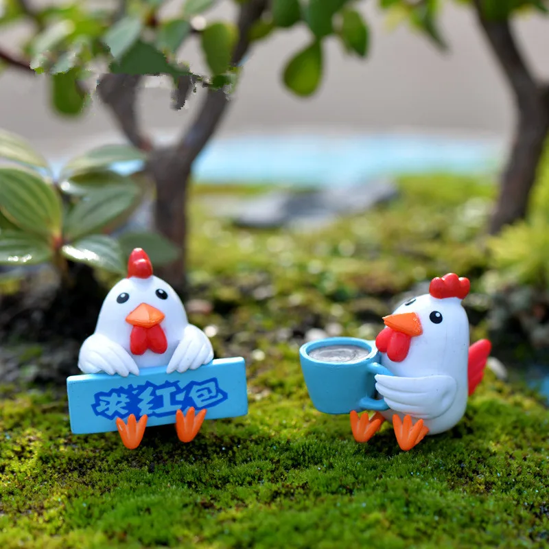 Мини 2 шт. взять книга цыпленок бутылка украшения мох микро пейзаж деко декорации