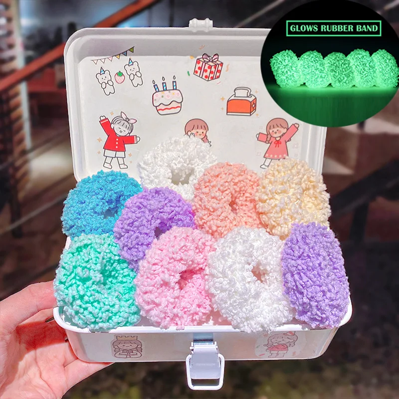 

Новые женские светящиеся резинка для волос резинки для волос для девочек хвост держатель волос канатная Резиновая лента для волос модные а...