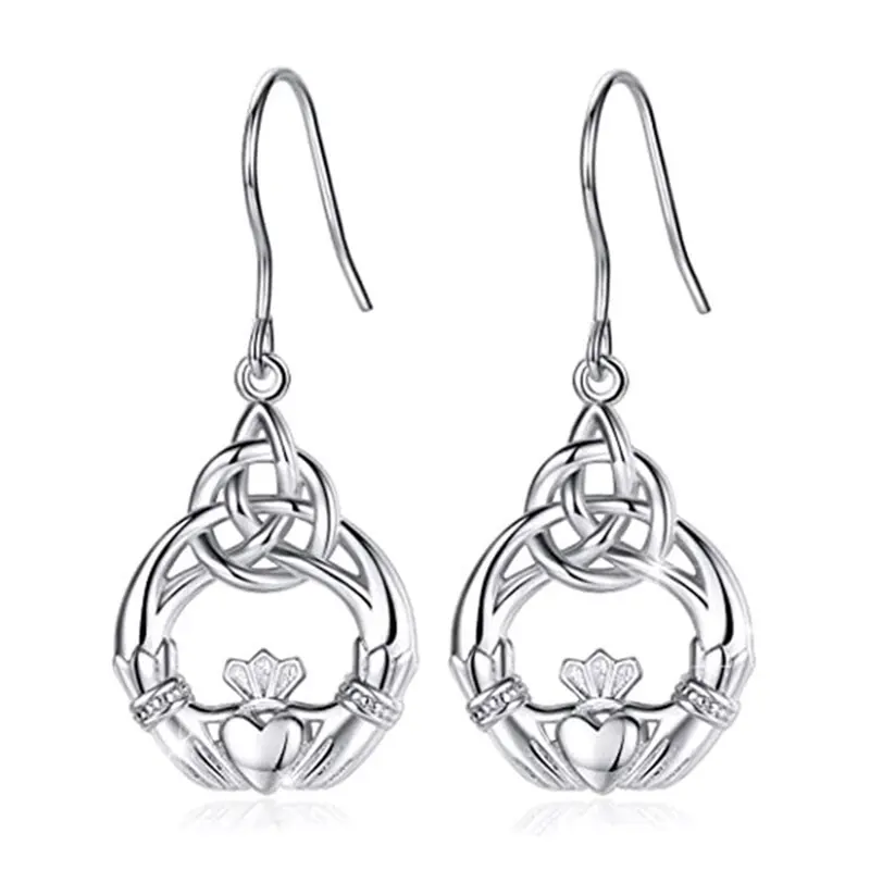 

2021 NEW Trend Knot Love Heart Earrings for Women Fashion Gothic Wicca Viking Dangle Earstuds Fashion Boho Cool Amulet Jewelry