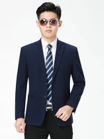 2022 men navy blue plaid business suit jacket smart casual elegant blazers male classical notched collar outfits four season