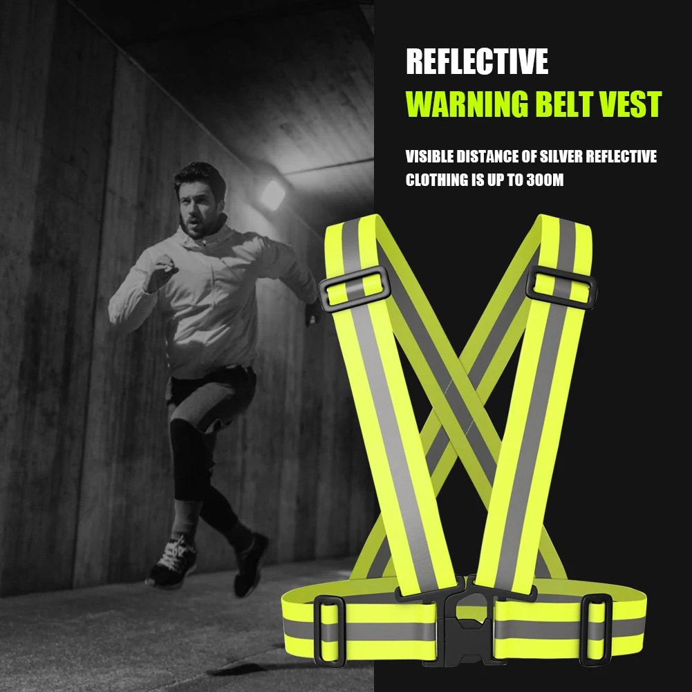 

Reflective Straps Vest Multi-function Security Clothing Protective Device for Traffic Night Work Running Cycing