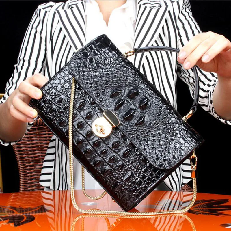 

2022 New Trendy Crocodile Pattern luxury Handbag High Quality Fashion leather All-match Shoulder messenger bag small square bag