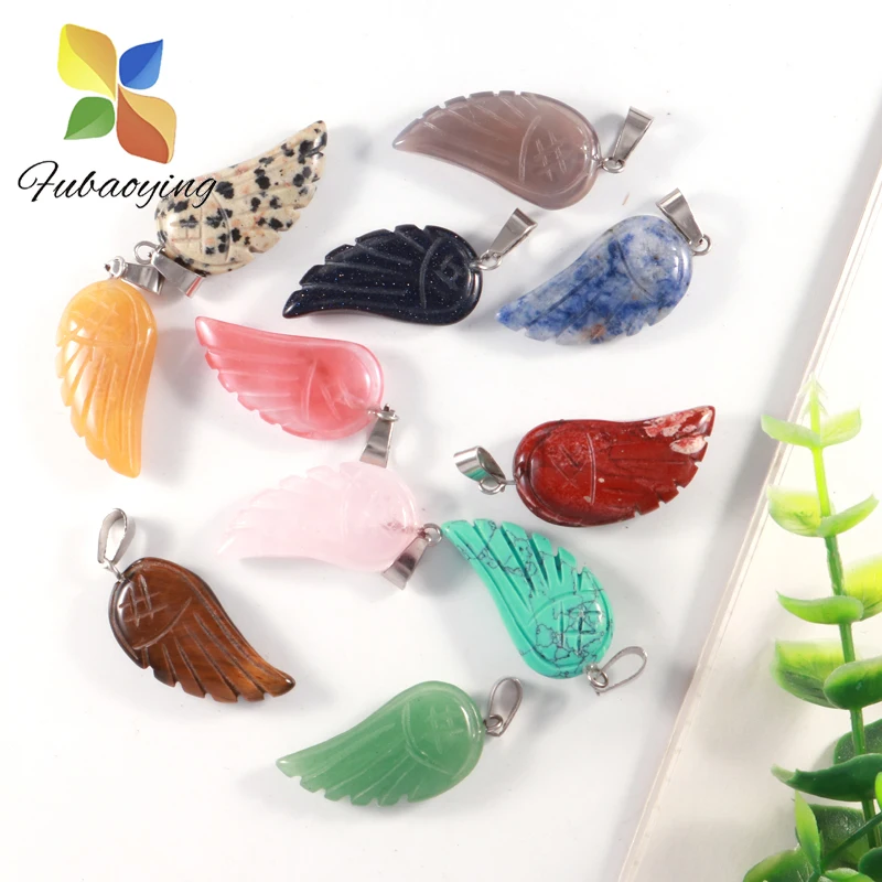 10 шт./лот Подвески ангельские крылья восстанавливающий кулон рейки натуральный