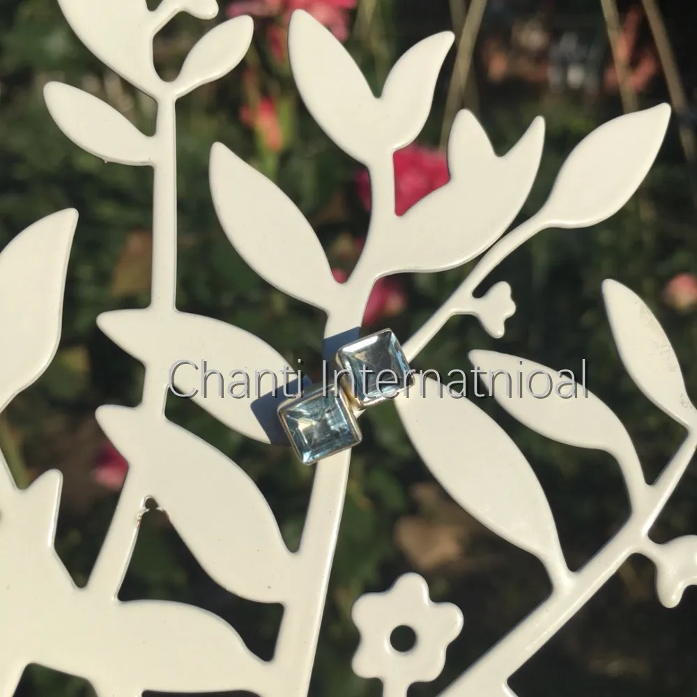 Серебряные огненные перидоты квадратные чудесные модные новые серьги гвоздики 0